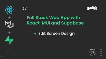 Edit screen design using MUI | Full Stack web app with React, MUI, and Supabase Tamil