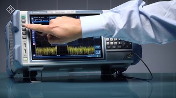 Rohde and Schwarz FPL1000 spectrum analyzer features an intuitive touchscreen interface