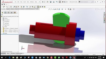 Solidworks 2019 Cotter Joint Drawing