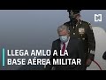 AMLO llega a la base aérea militar de Santa Lucía - Las Noticias