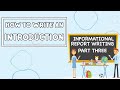 Information Report Writing Quiz