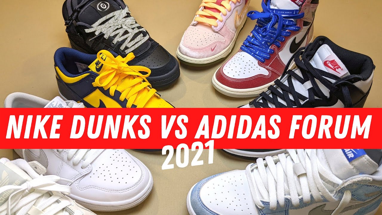 slidbane tegnebog mineral BETTER VALUE in 2021? Nike DUNKS or...Adidas FORUMS for GRs?! Or...Air  Jordan 1?! - YouTube