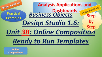 BusinessObject DesignStudio 1.6: Unit 3B:Practical: Online Compositions