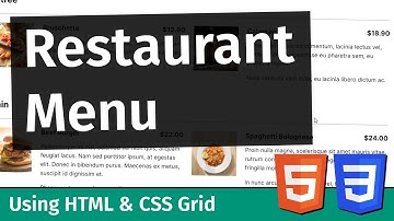 Create a Restaurant Menu with HTML & CSS Grid + Flexbox