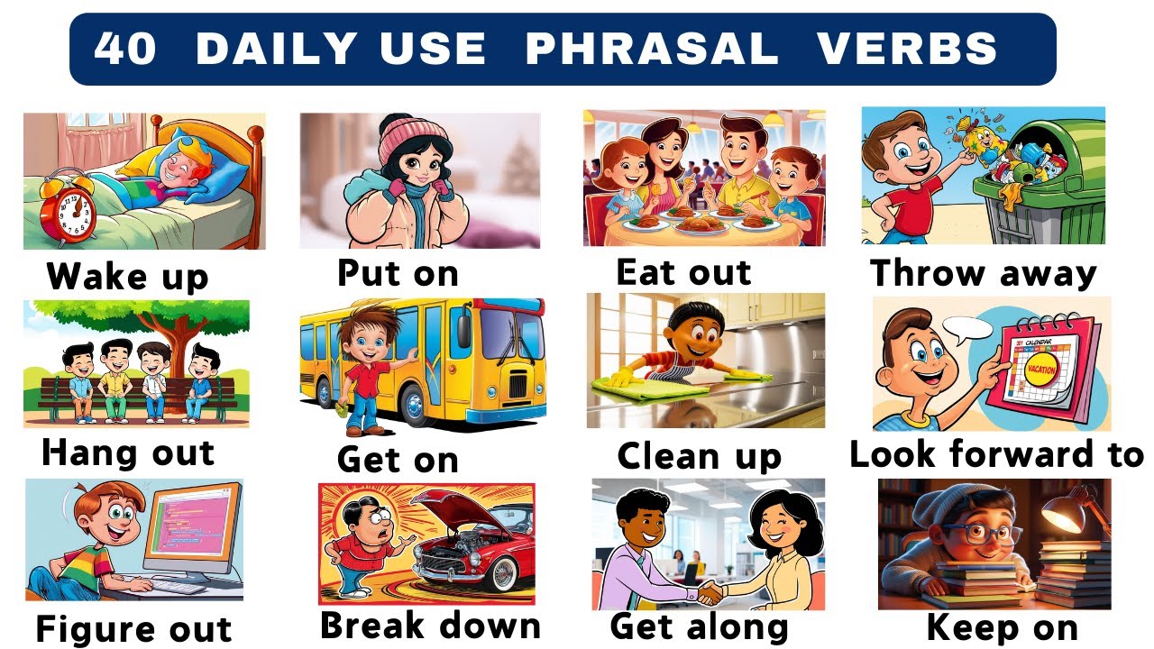 40 Daily Use Phrasal Verbs | Daily Use Phrasal Verbs In English - YouTube