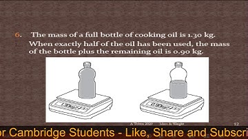 Mass and Weight Worked  Examples IGCSE Physics