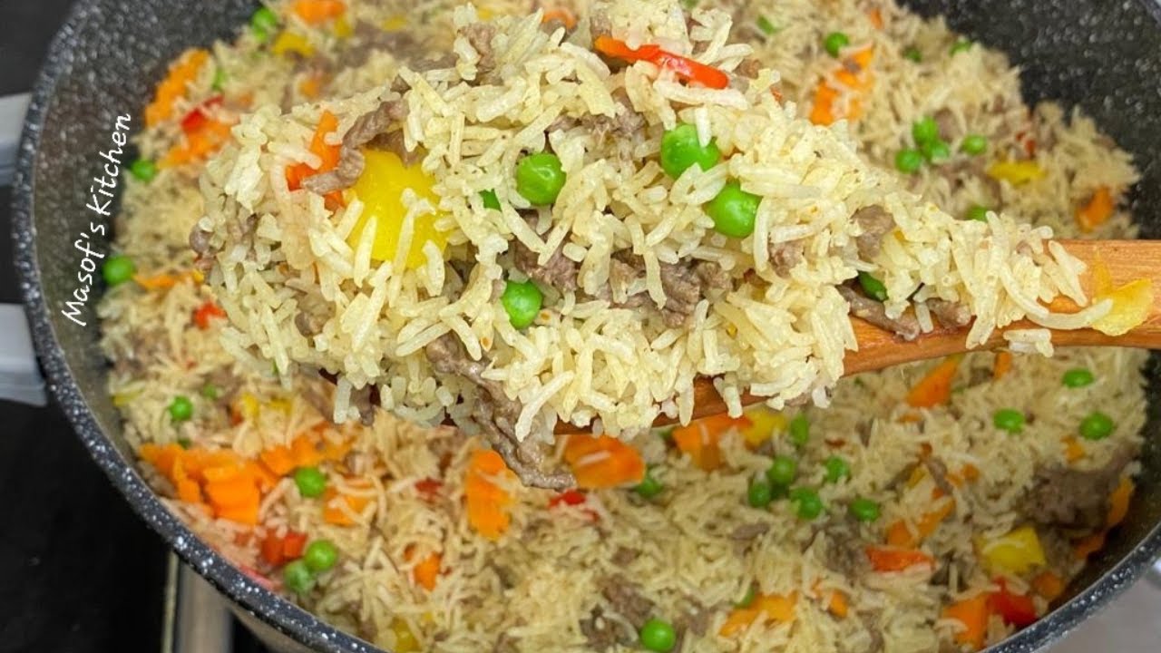 How To Make Minced Meat Rice//Easy And Tasty Rice Recipe