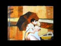 Rain romantic painting  andreas bu palette knife technique