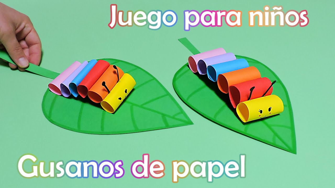 Gusanos de Papel Encoge y Estira - Juegos para Niños 