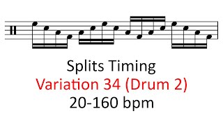 Splits timing (var 34, drum 2) | 20-160 bpm sheet music