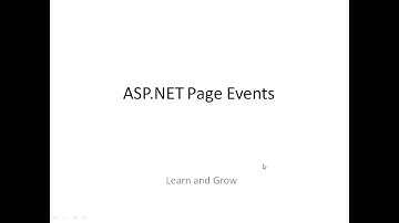Page Events in Asp.Net