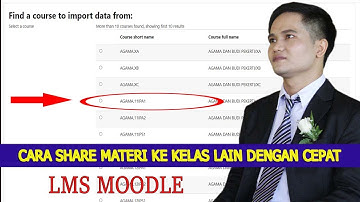 LMS MOODLE : CARA SHARE MATERI KE KELAS LAIN DENGAN CEPAT