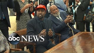 Kanye West visits the White House for a meeting with Trump