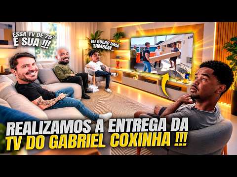 We delivered Gabriel Coxinha's TV - he was thrilled!!!