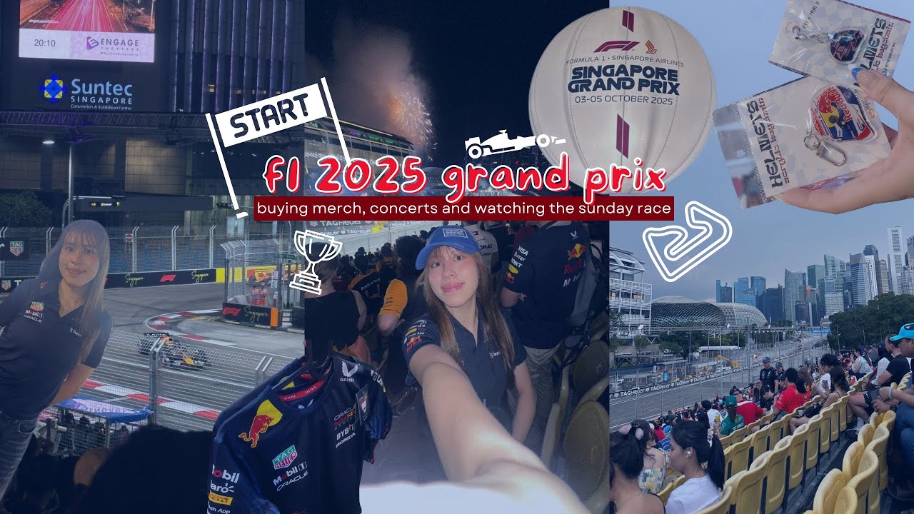 f1 🏎️ singapore grand prix (race-day 🏁) 2025 || buying merchandise, concerts, the race and MORE