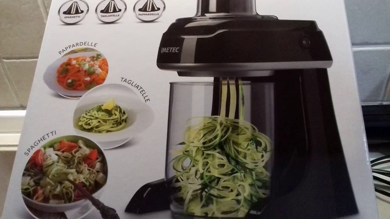 Imetec SP100 Spiralizer Elettrico - Tagliaverdure A Spirale Con 3 Lame Acciaio - Per Spaghetti, Tagliatelle E Pappardelle Vegetali - Contenitore 500ml BPA Free - Foto 10