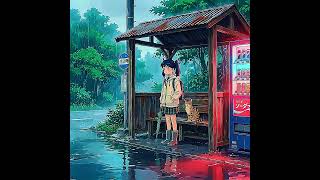 Cozy Rainy Bus Stop Ambience • Studio Ghibli Aesthetic • Soft Spoken Tales for Deep Sleep screenshot 3