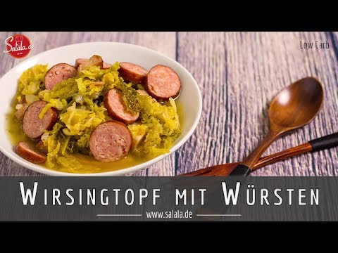 Wirsing Kartoffel Eintopf mit Hackfleisch. 