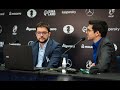 Round 10. Press conference with Vachier-Lagrave and Giri