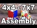How to take apart  reassemble big cubes 4x4 5x5 6x6  7x7