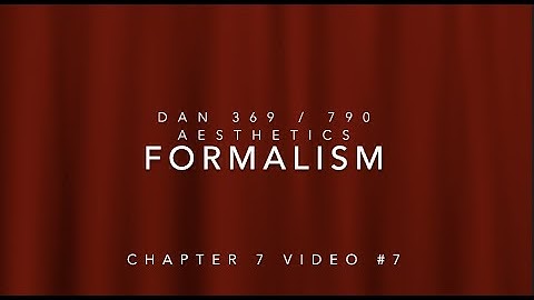 Chapter 7 Video #7 Formalism