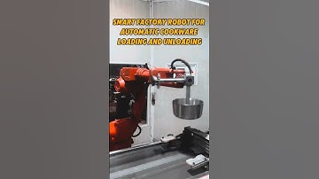 Cookware Production: Loading and Unloading in Smart Factory#evsrobot #industrialrobots #robot #fyp