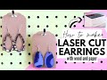 How to make laser cut wood earrings with paper