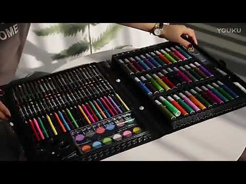 ფლომასტერები, პასტელები, სახატავი, საღებავი, ფანქრების ნაკრები (150 ნივთი)