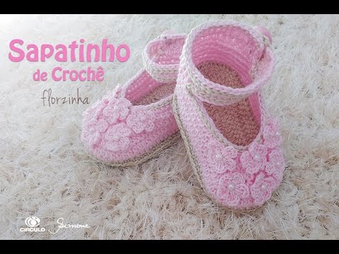 sapato de croche infantil