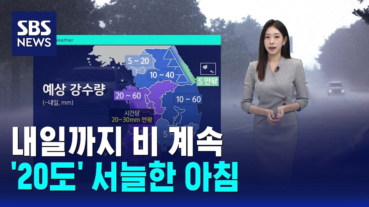 [날씨] 내일까지 비 계속…'20도' 서늘한 아침 / SBS