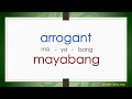 English Tagalog Negative Character Traits # 105 ( Advanced Level )