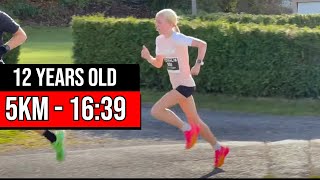 12 years old  5km in 16:39  Othelie StaveWigene