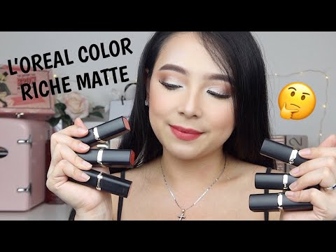 Video: L'Oreal huulipunat Couture värin Riche Scarlet Rouge Review