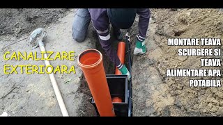 Cizare Exterioara, Montare Teava Scurgere Si Teava Apa