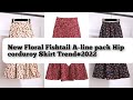 New floral fishtail aline pack hip corduroy skirt trend2022