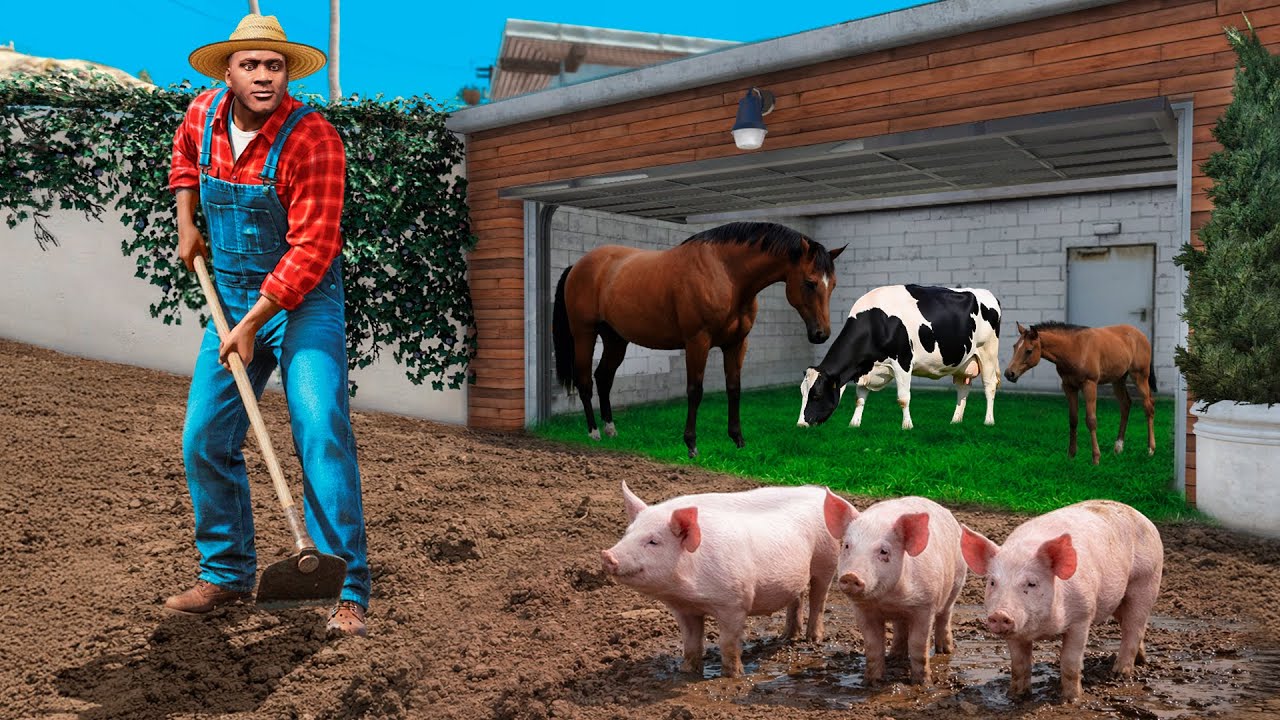 MANSÃO DO FRANKLIN VIROU UMA FAZENDA NO GTA 5