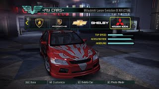 Need for Speed: Carbon — Mitsubishi Lancer Evolution IX MR (CT9A) (Wallpaper)