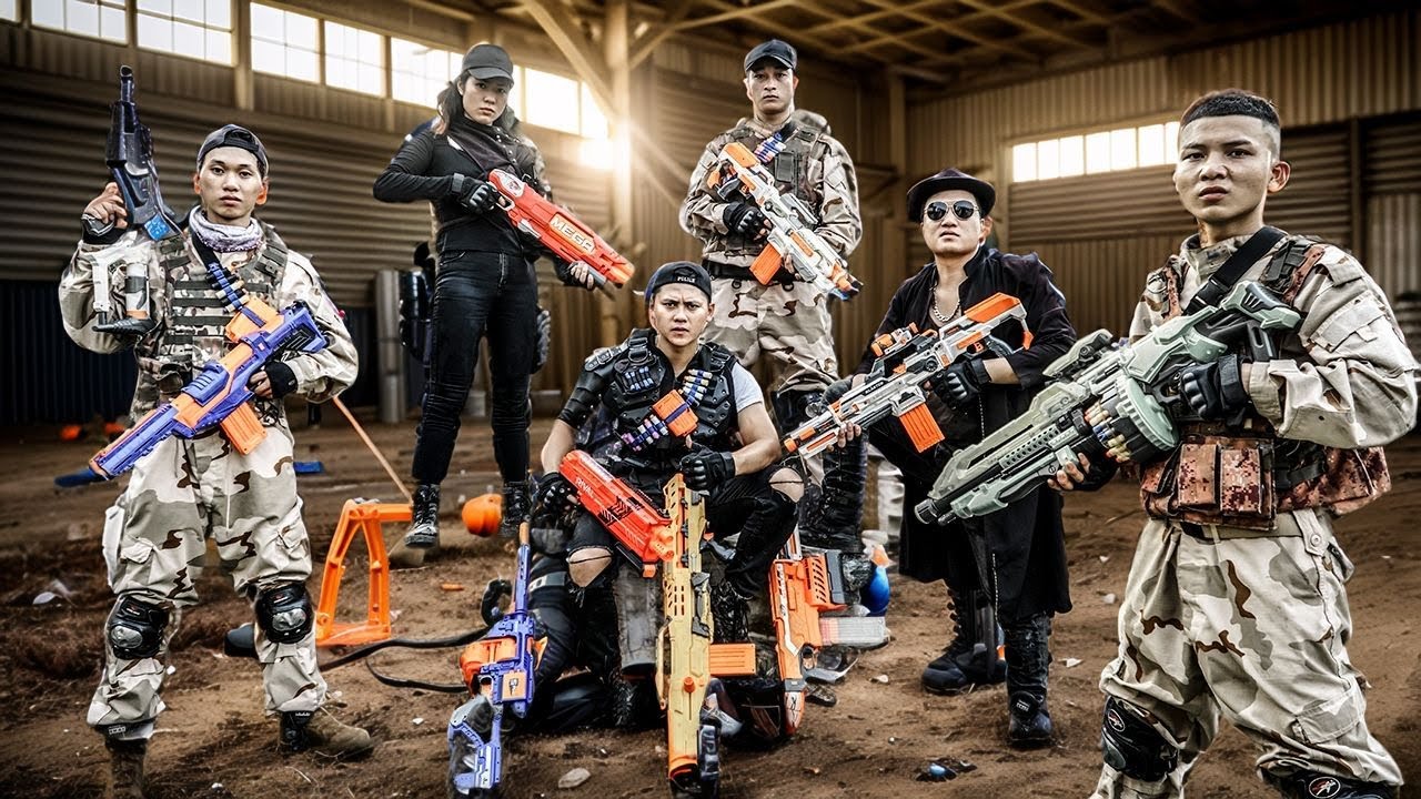 LTT Game Nerf War: Mission SEAL X Nerf Guns Combat Chase Enemy Begins!