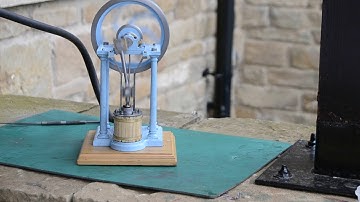 Muncaster entablature steam engine - nearly finished, test run on air