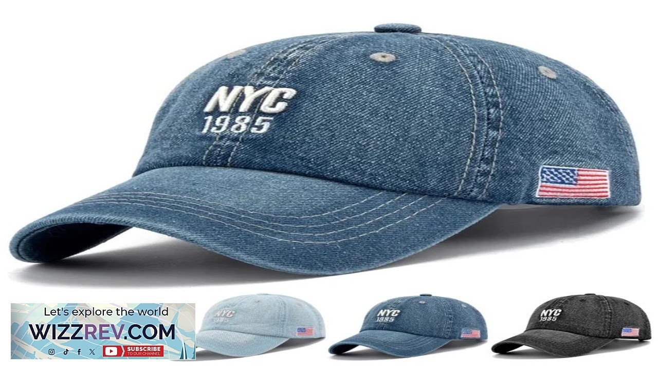 New Brand NYC Denim Baseball Cap Men Women Embroidery Letter Jeans Snapback Review