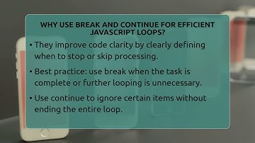 Why Use Break And Continue For Efficient JavaScript Loops? - JavaScript Toolkit