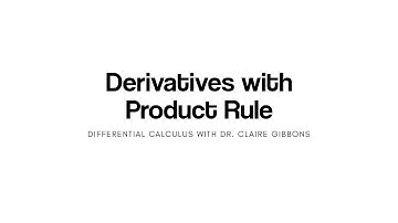 Derivatives with Product Rule