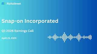 SNA Stock | Snap-on Incorporated Q1 2026 Earnings Call