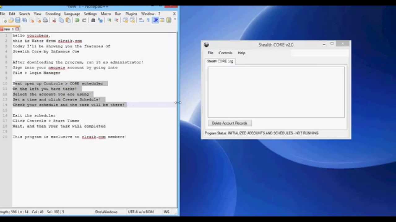 Neopets Cheats: clraik.com Stealth CORE Basic How To Use