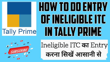 Entry of Ineligible ITC in Tally Prime || #deepaccounting #account