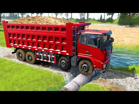 Mods Truck vs Extreme Speed Breaker Challenge! Driver Skills Gameplay! #mudrunner  #truck #85