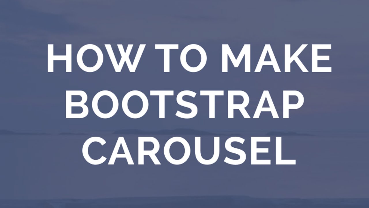 Bootstrap Carousel Example