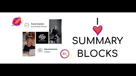 Using Summary Blocks on your Squarespace Website