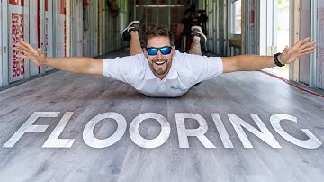 SHIPPING CONTAINER Vinyl Floor Install in 5 MINUTES | Episode 5