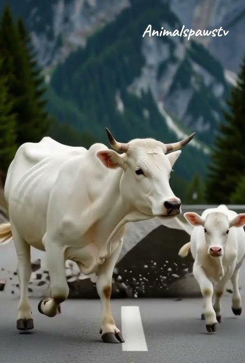 animal rescue , ai shorts vedios #animal rescue #animals animal Animalspawstv, Stone 🪨 attack on Cow